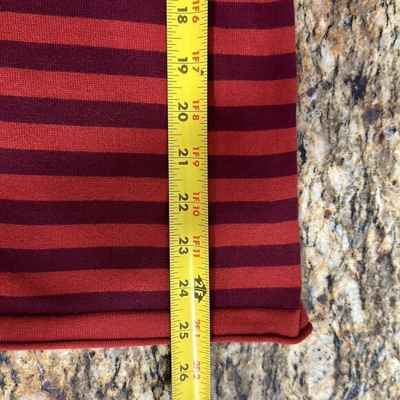 ❤️Last Chance Duluth Trading Co Striped Coolmax Turtleneck Pullover Size XS - Picture 8 of 8
